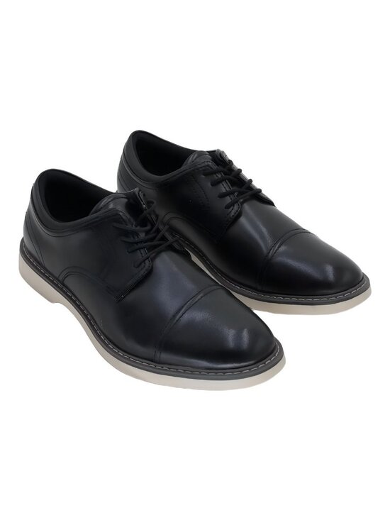 Alfani Men\'s Theo Cap Toe Oxford Dress Shoe Black Size 10M